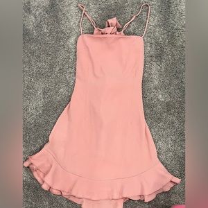 Aubrey Ruffle Dress In Light Mauve